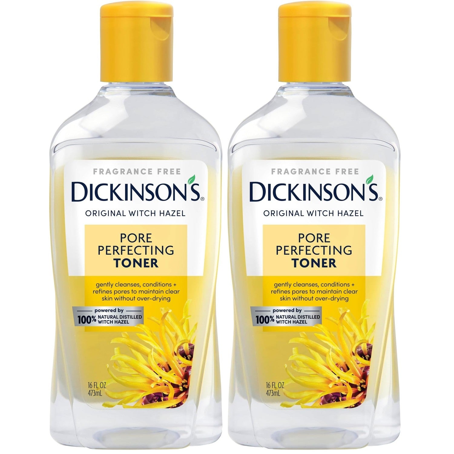 Dickinson's Witch Hazel Pore Perfecting Toner | 16 Fl Oz | 100% Natural Distilled Witch Hazel; America's #1 Toner; Refines Pores, Removes Impurities & Oil