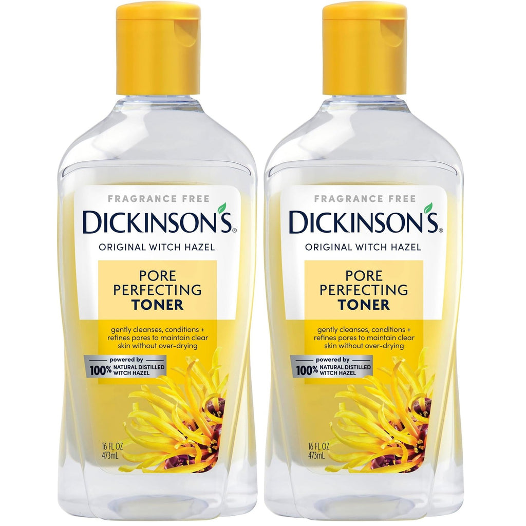 Dickinson's Witch Hazel Pore Perfecting Toner | 16 Fl Oz | 100% Natural Distilled Witch Hazel; America's #1 Toner; Refines Pores, Removes Impurities & Oil