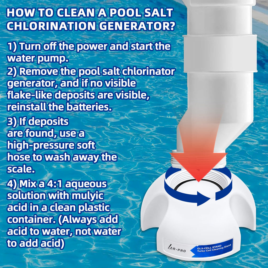 AR-PRO GLX-CELLSTAND The Exact Cleaning Stand Replacement | Compatible with All Hayward Salt Chlorinator Turbo Cell| Made of Premium, Heavy Duty Plastic - Improving the Parts Lifespan by 50%
