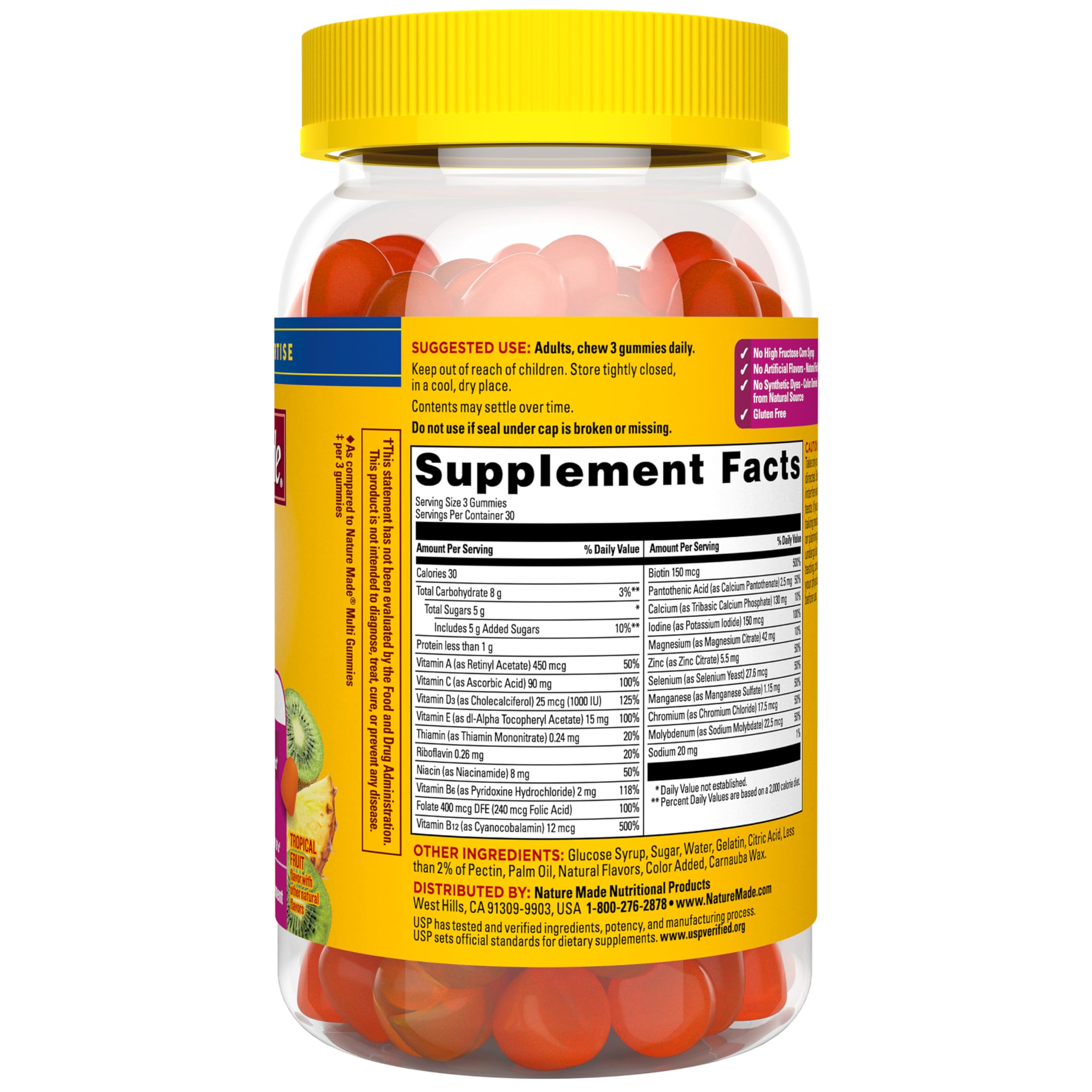 Nature Made Advanced Womens Gummy Multivitamins, 90 Multi Vitamin Gummies | Multivitamin Gummies for Women with Magnesium Citrate, Calcium, & B Vitamins, Daily Nutritional Support, 30 Day Supply