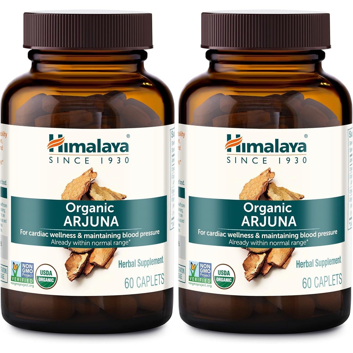 Buy now Himalaya Organic Arjuna, 60 Day Supply - Herbal Supplement Supporting Heart Health and Normal Blood Pressure - USDA Organic, Vegan, Non-GMO, Gluten Free, 700 mg, 60 Caplets 2 at indiglob india