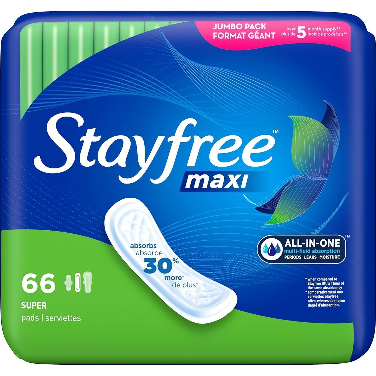Buy now Stayfree Maxi Super Long Wingless Reliable Protection and Absorbency Pads For Women, 48 Count (Pack of 1) 66 Count (Pack of 1) SFMaxi66 at indiglob india