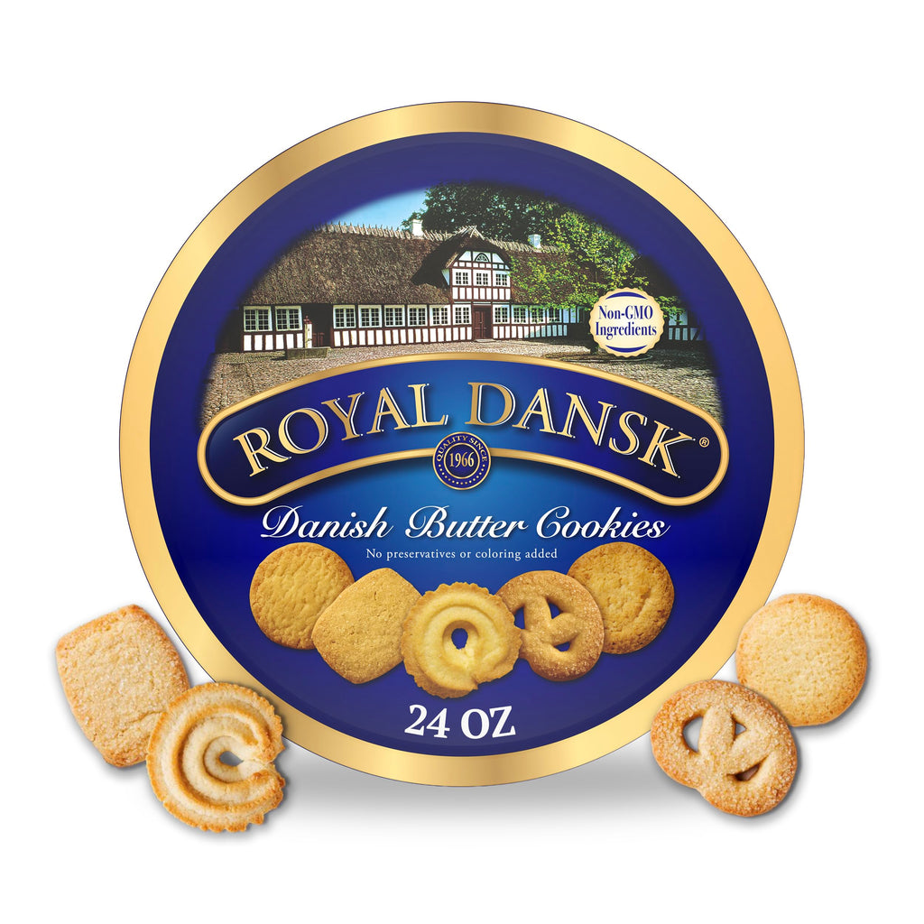 Buy now Royal Dansk Danish Butter Cookies, Premium Assorted Cookies in Gift Tin, Great for Sharing and Gifting, 12 oz at indiglob india