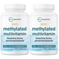 Micro Ingredients 2 Pack Pure Methylated Multivitamin, 480 Capsules | 19-in-1 Formula with Vitamins C, D, B12, Folate, Magnesium, Zinc, & More | Supports Daily Wellness & Immune Health | Filler Free