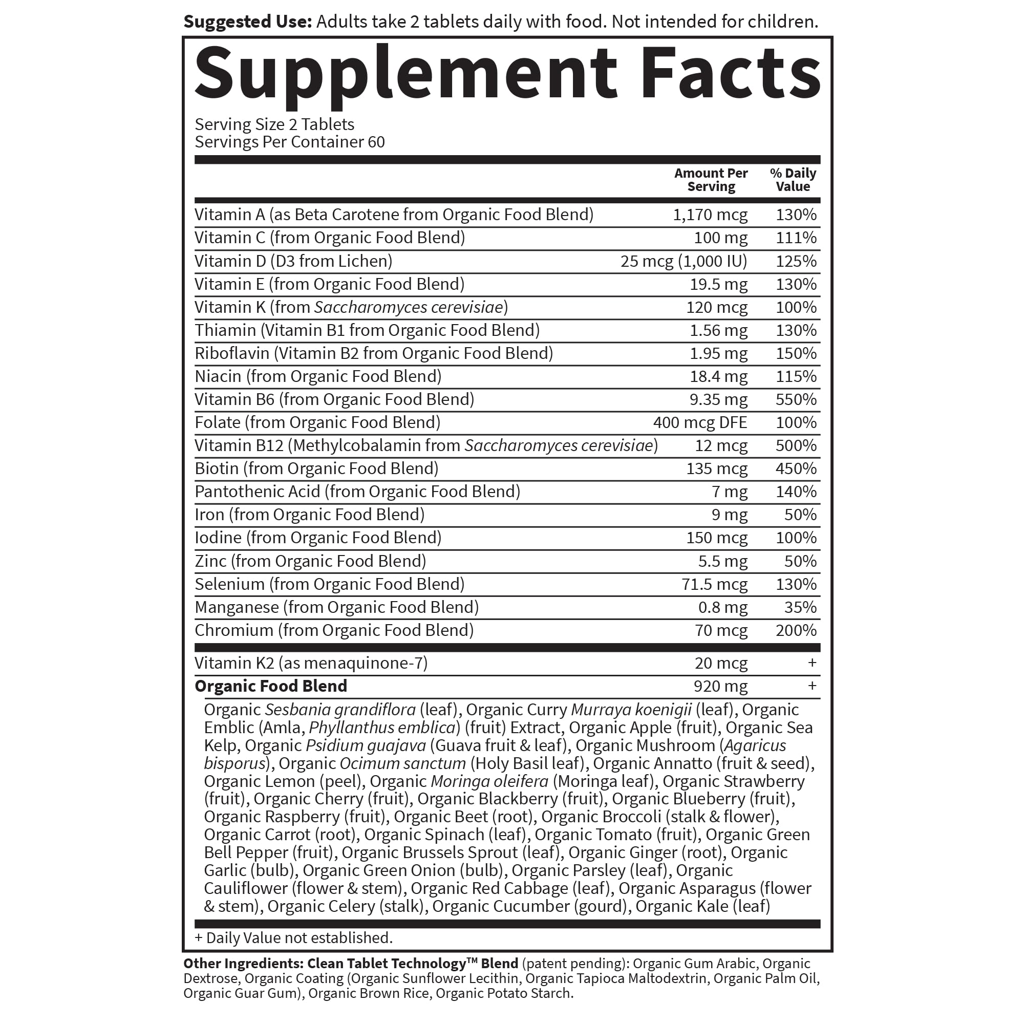 Garden of Life Organics Women's Multivitamin, USDA Organic, 120 Tablets | Vitamin C, D3, Folate, B12, Biotin & Iron, Energy, Heart Health & Radiant Skin, Non-GMO, Vegan