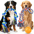 Tough Dog Toys for Aggressive Chewers – 3 Pack Tough Chew Toys for Large Dogs, Strong Rope Toys Ideal for Tug-of-War & Teeth Cleaning