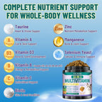 VICSOM Taurine for Cats Vitamins Treats, 16 in 1 Cat Multivitamin 500 Ct
