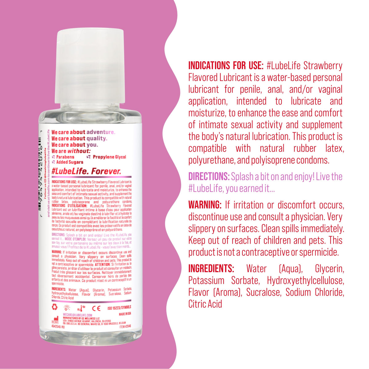 LUBELIFE Flavored Water Based Lube Variety Pack 3 x 2 fl oz
