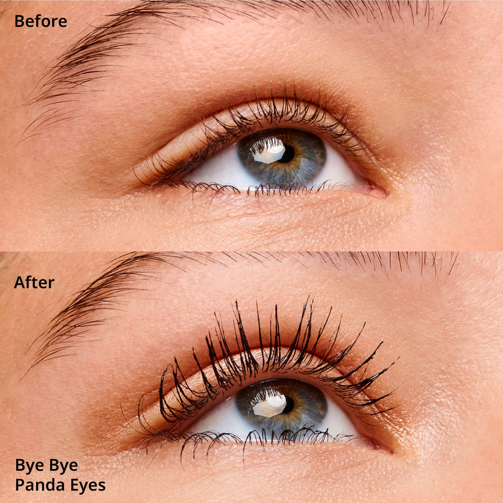 essence Bye Bye Panda Eyes Tubing Mascara, Black, Smudge-proof (Pack of 1) | No Flaking, Washes Off with Warm Water, Volumizing & Lengthening; Vegan, Cruelty Free, Paraben-Free, Oil-Free