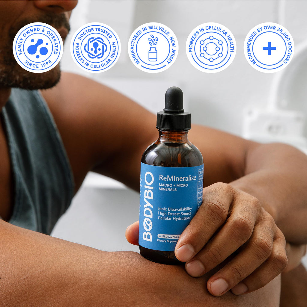 BodyBio ReMineralize - Essential Ionic Trace Minerals for Hydration & Detox