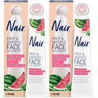 NAIR Prep & Smooth Face Exfoliating Depilatory Cream for Women - Effective Hair Removal for Smooth Skin with Hyaluronic Acid, 1.76 oz | Dermatologist-Tested, Hyaluronic Acid, Watermelon Extract, Face Fuzz Removal, Upper Lip, Chin & Cheek Hair Removal