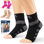 Buy now POWERLIX Plantar fasciitis socks for Neuropathy (Pair) for Women & Men, Ankle Brace Support, Toeless Compression Socks & Foot Sleeve for Arch & Heel Pain Relief - Treatment & Everyday Use Large (1 Pair) Black at indiglob india