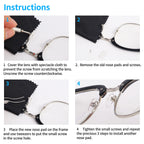 Upgrade Version Magnetic Eye Glass Repairing Kit, Eyeglass Repair Tool Kit with Compact Screw Box Include Nose Pads, Precision Screwdriver Set, Screws, Tweezer for Eyeglass, Sunglass, Spectacles Watch