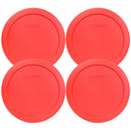 Buy now Pyrex 7201-PC 4-Cup Red Food Storage Replacement Lid (4-Pack) - Made in USA at indiglob india