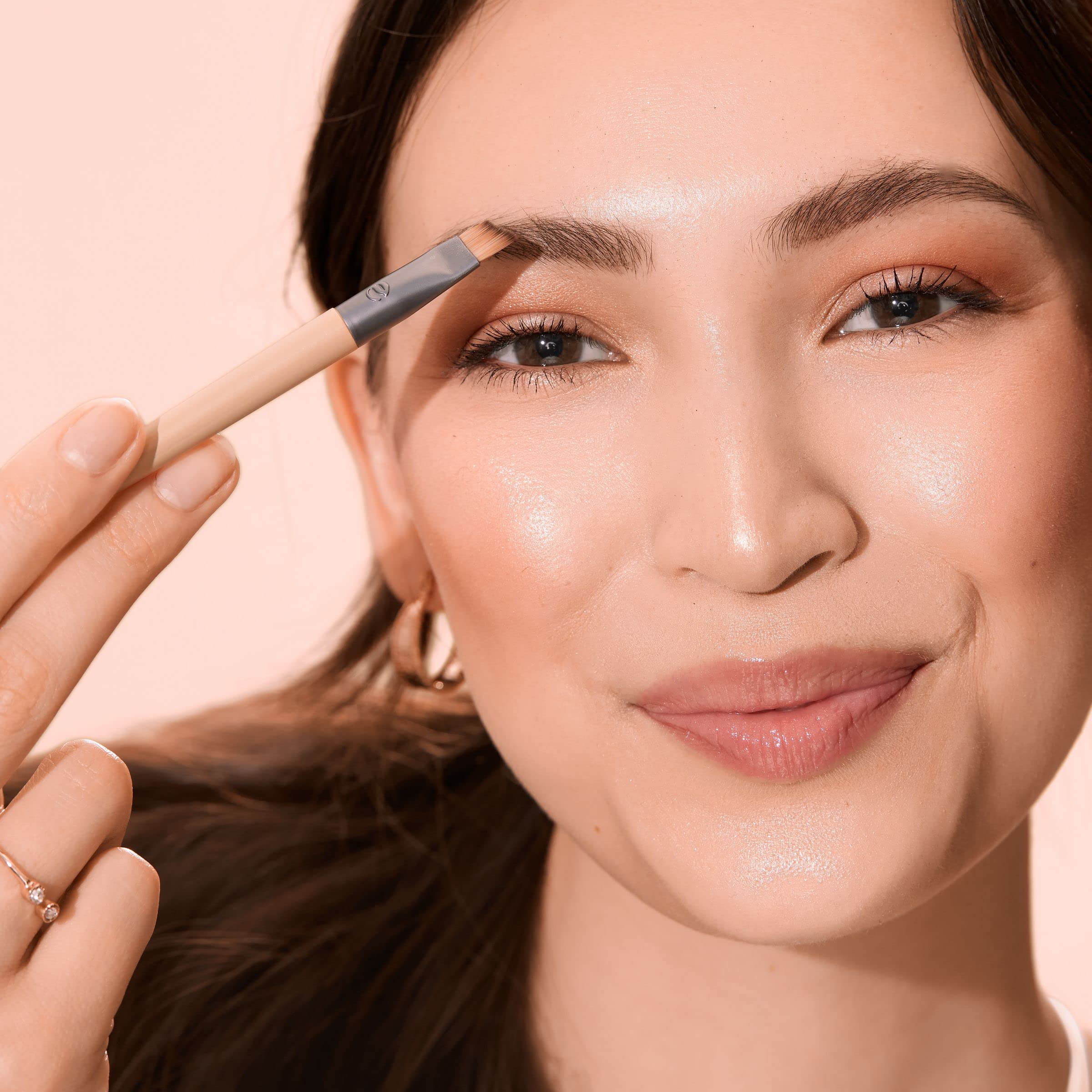 EcoTools Enhancing Eye Brush Set, Eye Makeup Brushes, 2 Piece | Create complete eye looks, dual-ended makeup brushes set, for liquid, cream, powder, eyeliner brush