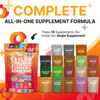 Ceylon Cinnamon Capsules + Apple Cider Vinegar Turmeric Berberine Supplement Ginseng Cayenne Pepper Bitter Melon Aloe Vera Fenugreek Milk Thistle Chromium 120 Pills Gluco Defend by Clean Nutra