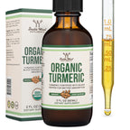 Organic Turmeric Curcumin Drops, Black Pepper + Ginger, Joint Support, 2 oz | Joint Comfort Liquid Supplement, Alcohol-Free, Black Pepper (Piperine) for Absorption, Ginger, USDA-Organic, 60 Servings