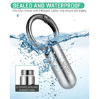 Buy now TISUR Micro Keychain Pill Holder, Titanium Pill Case Waterproof Pill Container, Portable Tiny Pill Organizer for Travel Purse Pocket at indiglob india