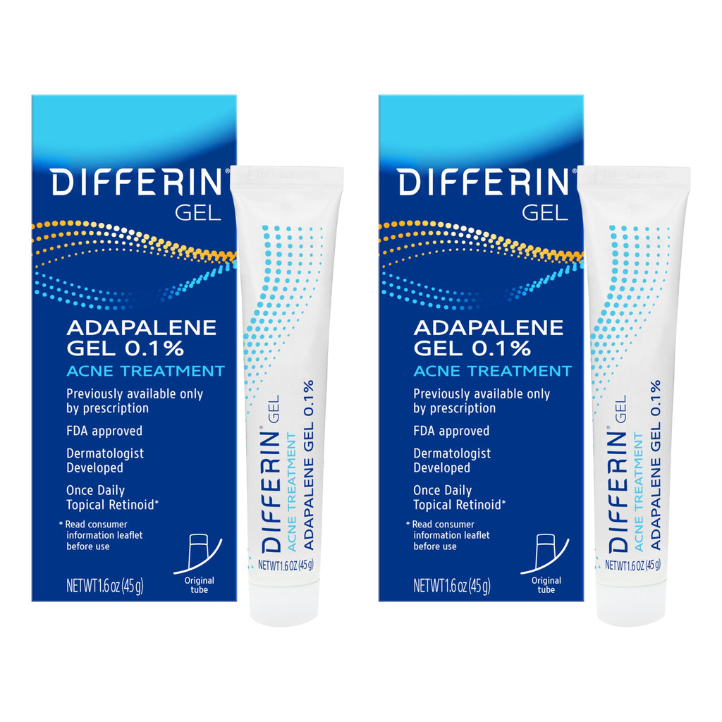 Buy now Differin Acne Treatment Gel, 30 Day Supply, Retinoid Treatment for Face with 0.1% Adapalene, Gentle Skin Care for Acne Prone Sensitive Skin, 15g Tube (Packaging May Vary) Tube 60 Day Supply (30g) at indiglob india