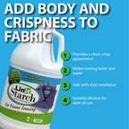 Linit Starch Crisp Classic Finish Liquid Starch for Ironing, 64 Oz.
