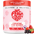 Peach Perfect Creatine for Women – Micronized Creatine Monohydrate Powder with BCAA & Collagen for Glute Strength Support, Boosts Energy, Focus, Strength, and Endurance – Pink Lemonade, 30 Servings