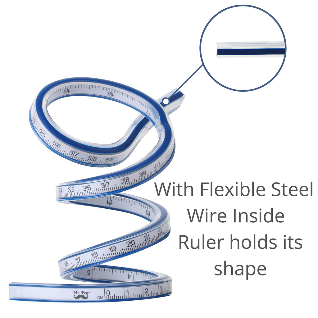 Mr. Pen- 24 Inch Flexible Curve Ruler for Drawing, Sewing, Engineering