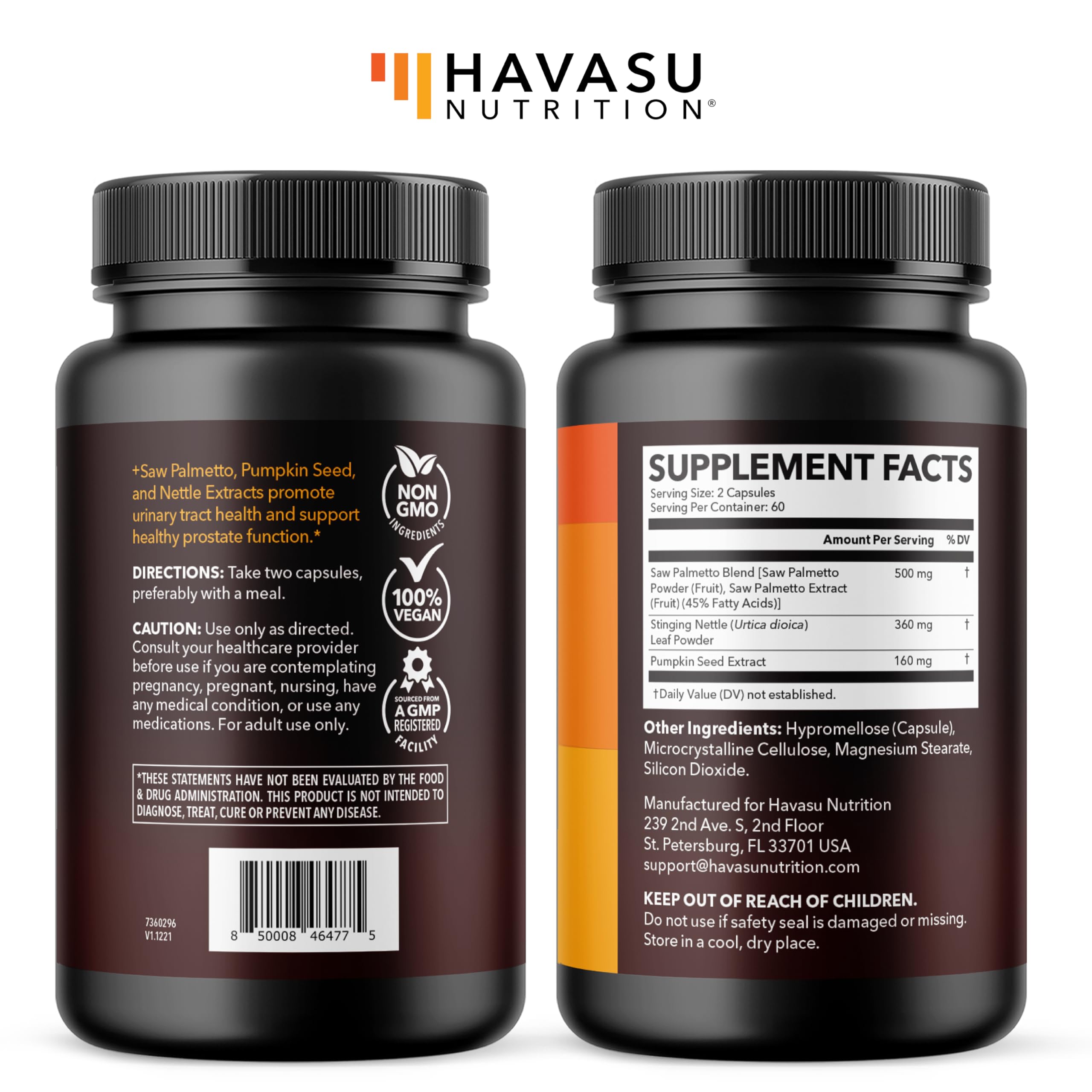 Saw Palmetto for Men, DHT Blocker and Prostate Health Supplement, 120 Count | Potent 3X Formula with Pumpkin Seed Oil and Stinging Nettle, Bladder and Urinary Support, Vegan, Non-GMO, 2-Month Supply
