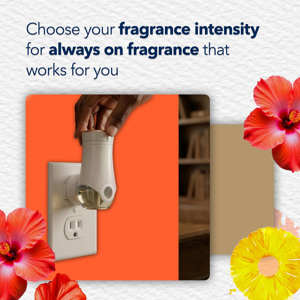 Glade PlugIns Refills Air Freshener, Scented and Essential Oils for Home and Bathroom, Hawaiian Breeze, 1.34 Fl Oz, 2 Count