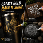 Paint Markers 4 Colors Oil Based Paint Pens – Gold, Silver, Black & White Permanent Paint Marker Set for Metal, Wood, Glass, Rock, Fabric – Waterproof Quick Dry, Easter Egg Decorating & DIY Crafts