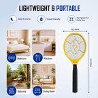 DEVOGUE® Electric Fly Swatter Bug Zapper Battery Operated Flies Killer Indoor and Outdoor Pest Control Mosquito Zapper and Insect Catcher Racket