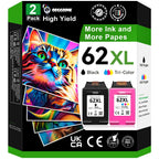 62xl Ink Cartridges Black Color Combo Pack for HP Ink 62 Envy 7640 Printer