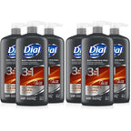 Dial Men 3-in-1 Body, Hair and Face Wash, Recharge, 23 Fl Oz, 3-Pack | Total 69 Fl Oz, clean rinse technology, moisturizing formula, includes 3 bottles, rich lather, suitable for daily use