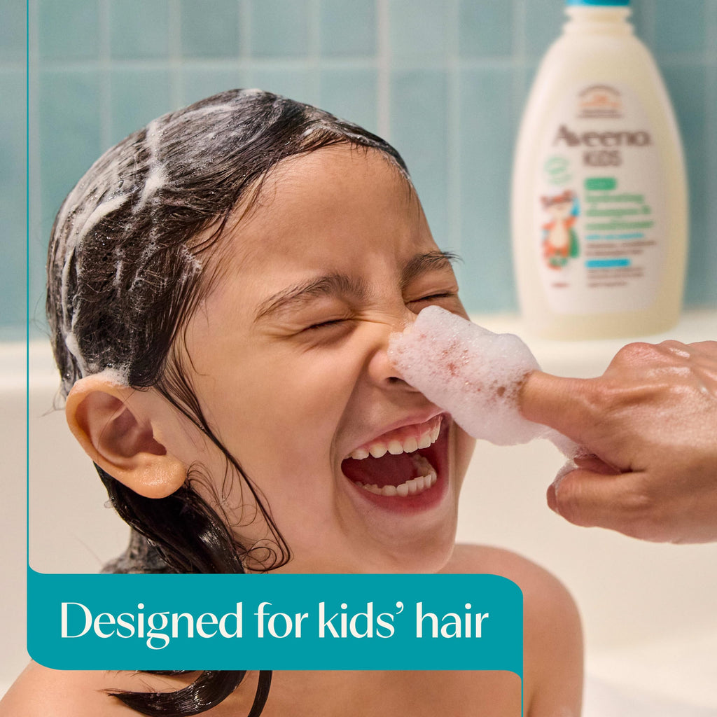 Aveeno Kids Shampoo & Conditioner, Hypoallergenic, 12 fl. oz | Kids Shampoo & Conditioner with Oat Extract, Condition & Detangle Kids Hair, Sensitive Skin and Scalp, Hypoallergenic