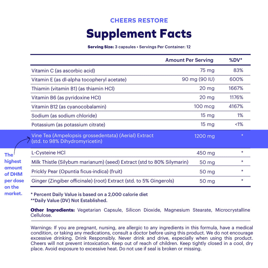 Cheers Liver Combo | Restore (36 Doses) + Protect (90 Doses) | Supplements | Support Your Liver & Feel Better After Drinking, DHM, L-Cysteine, Milk Thistle, Prickly Pear, B-Vitamins