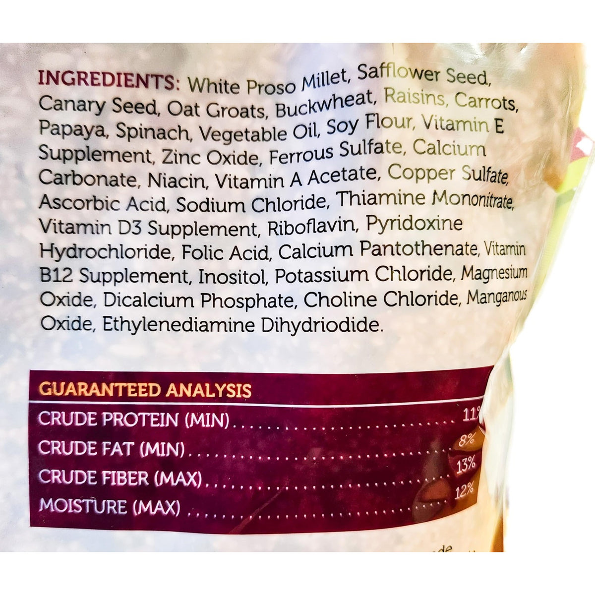 Cockatiel Bird Food (No Sunflower Seeds), 4 lbs Bag - Seed Mix for Cockatiels
