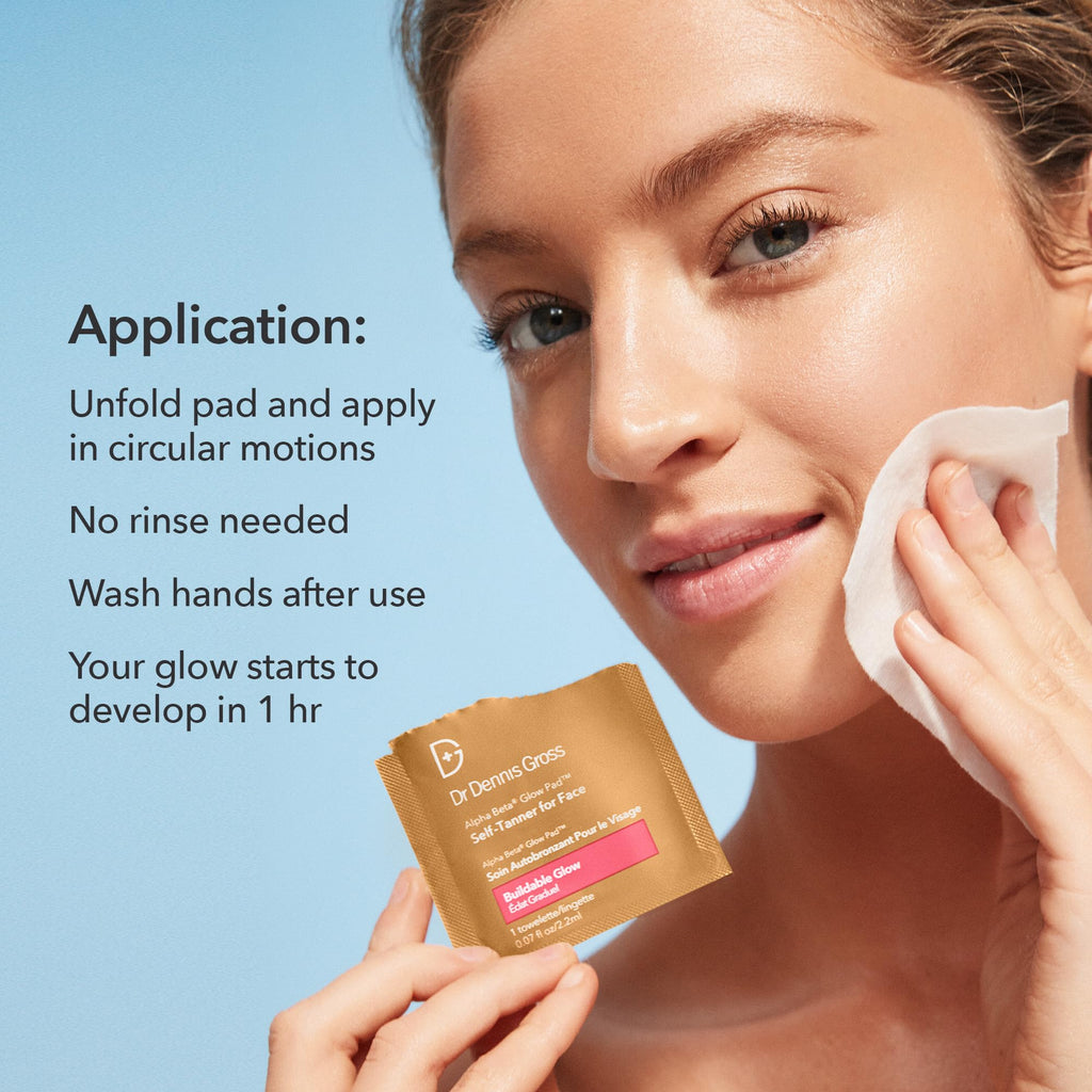 Dr Dennis Gross Alpha Beta Glow Pad Self-Tanner for Face - 20 Pack
