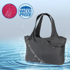 Buy now ZOOEASS Women Fashion Large Tote Shoulder Handbag Waterproof Tote Bag Multi-function Nylon Travel Shoulder(Grey) at indiglob india