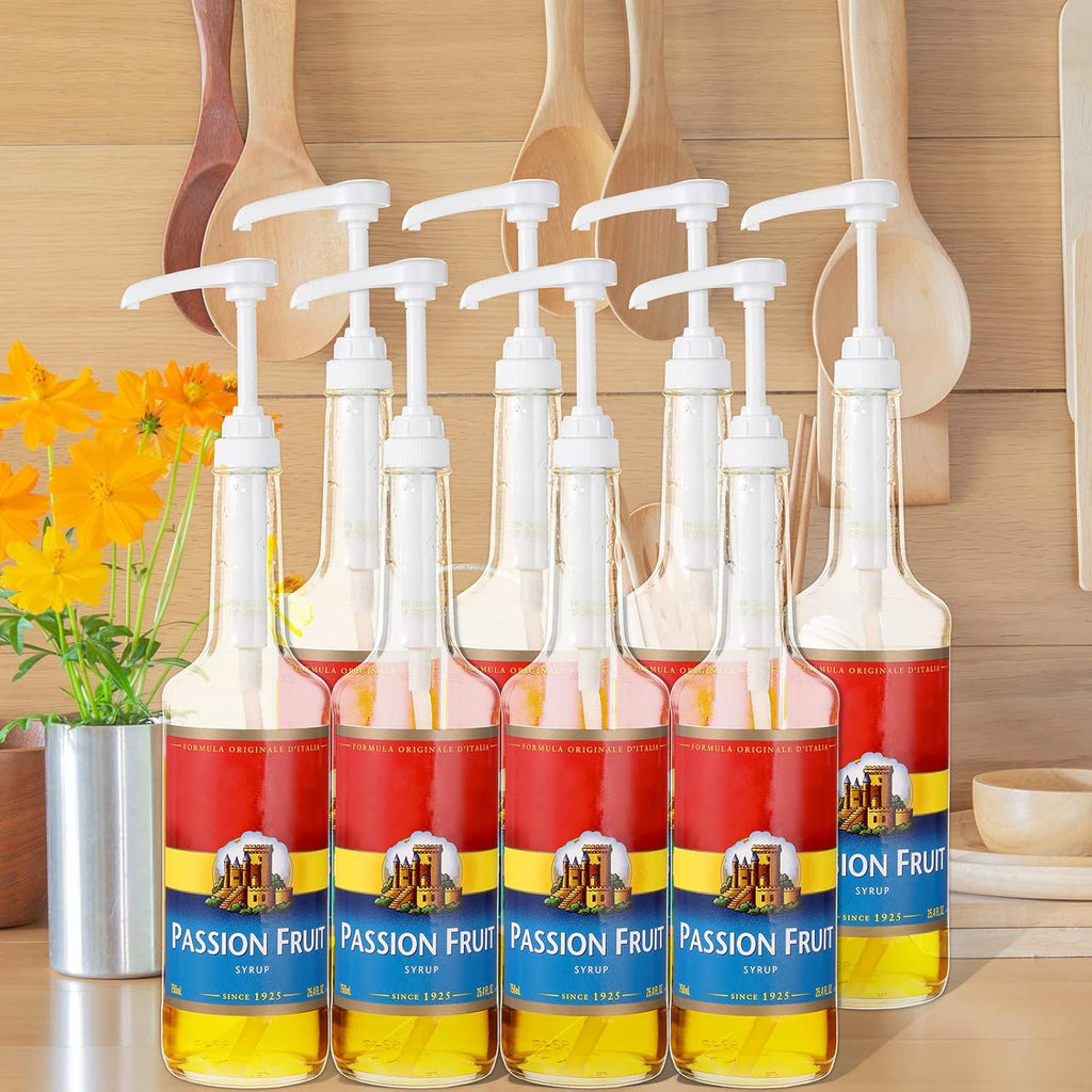Buy now Zopeal 8 Pieces Coffee Syrup Pump Dispenser Fits 750ml/25.4oz Bottles, Skinny Syrup Pump for Coffee Flavoring, Creamers, Caramel, Beverages, Kitchen Cafe Bar Drinking Mixes Food Dispenser(White) at indiglob india