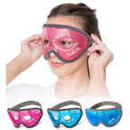MyHalos Cooling Gel Eye Mask, Cold Ice Pack for Puffy Eyes & Dark Circles | Instant Relief for Puffy Eyes & Dark Circles, Reusable Gel Beads, Soothes Headaches & Sinus Pain, Flexible Fit, Freezer Safe