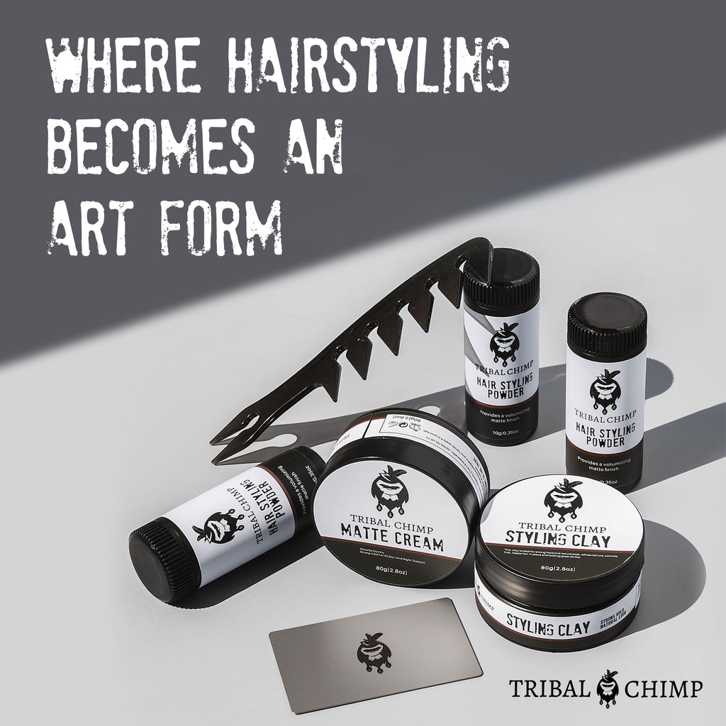Tribal Chimp Hair Styling Powder for Men & Women – Hair Volumizer & Texture Powder for All Hair Types with Matte Finish – 24H Invisible Hold, Adds Volume & Texture, Non-Sticky and Smells Great – 10g