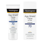Buy now Neutrogena Age Shield Face Oil-Free Sunscreen Lotion with Broad Spectrum SPF 70, Non-Comedogenic Moisturizing Sunscreen to Help Prevent Signs of Aging, PABA-Free, 3 fl. oz (Pack of 3) at indiglob india
