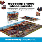 Buy now Buffalo Games – Charles Wysocki Valley Farm Street 1000 Piece Jigsaw Puzzle for Adults, Classic Americana Artwork with Full-Color Poster at indiglob india