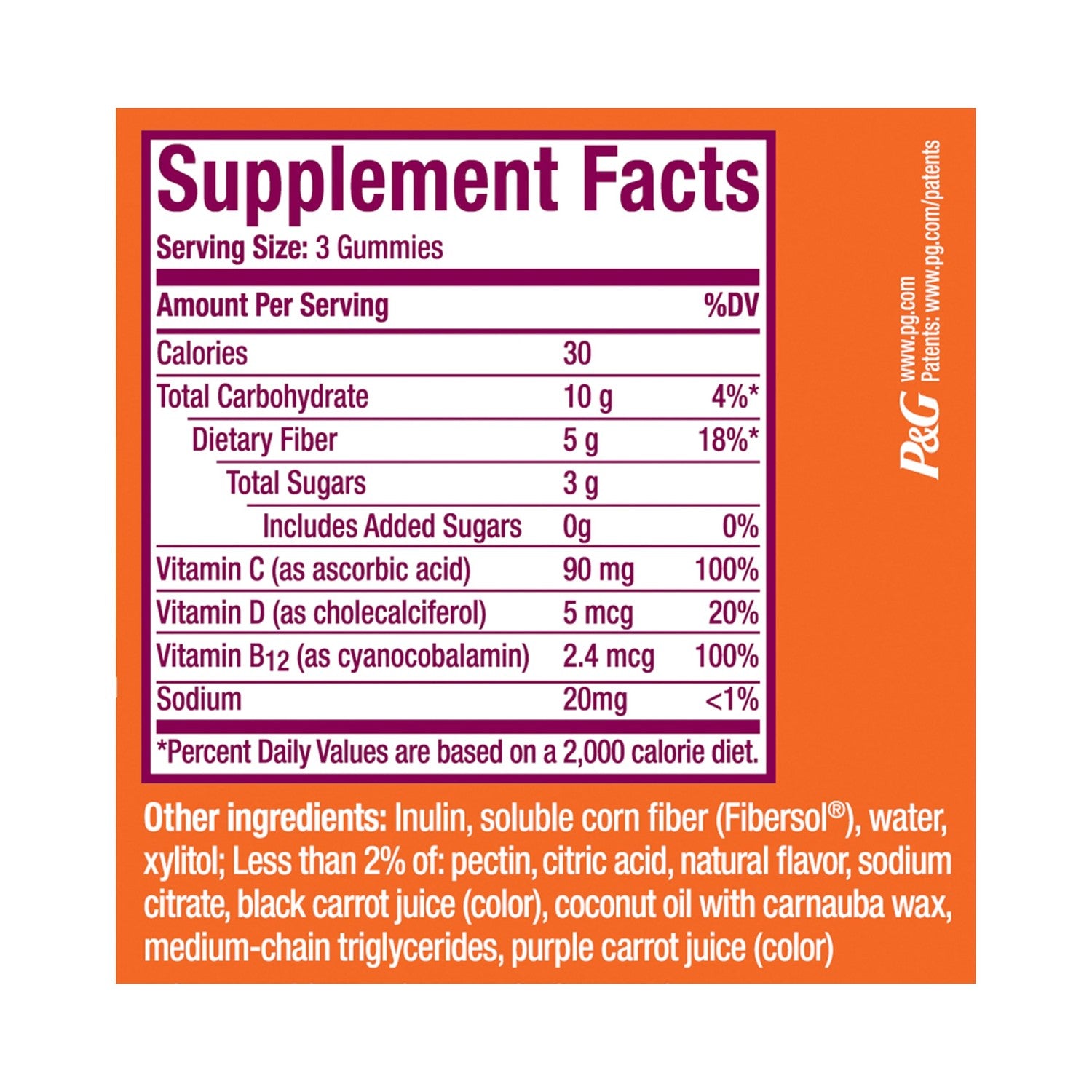 Metamucil Fiber Gummies for Adults with Vitamins C, D, B12 for Metabolism, No Sugar Added Citrus Berry Flavor, 5g Plant Based Prebiotic Fiber Supplement Blend, 120 Count