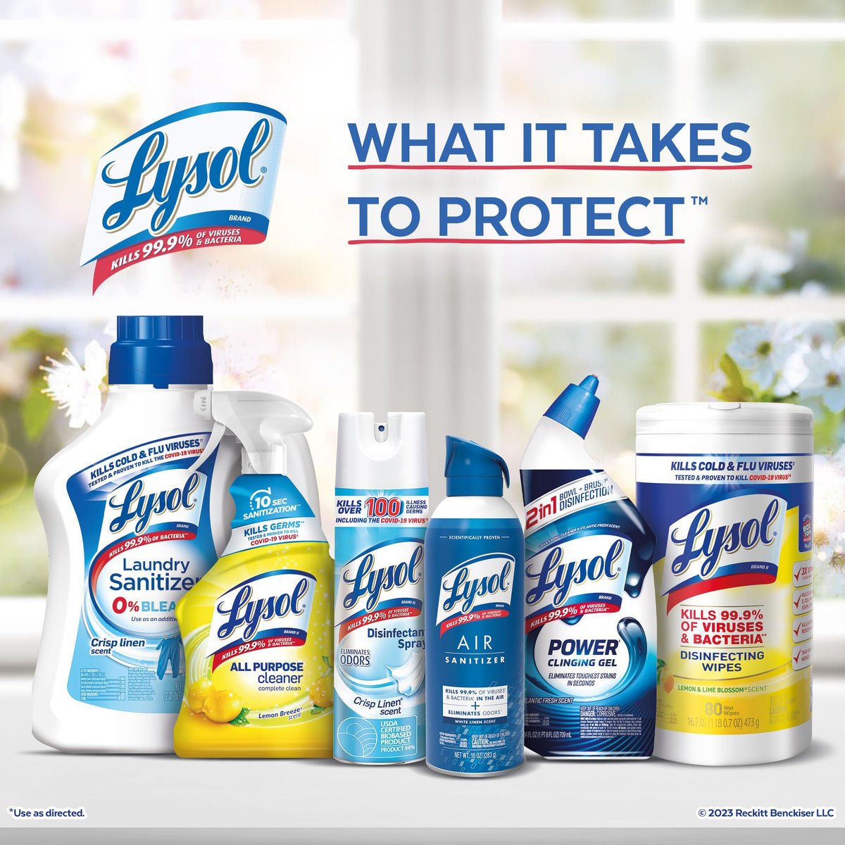 Lysol Bathroom Cleaner Spray, Blue, Island Breeze, 48oz (2X24oz)