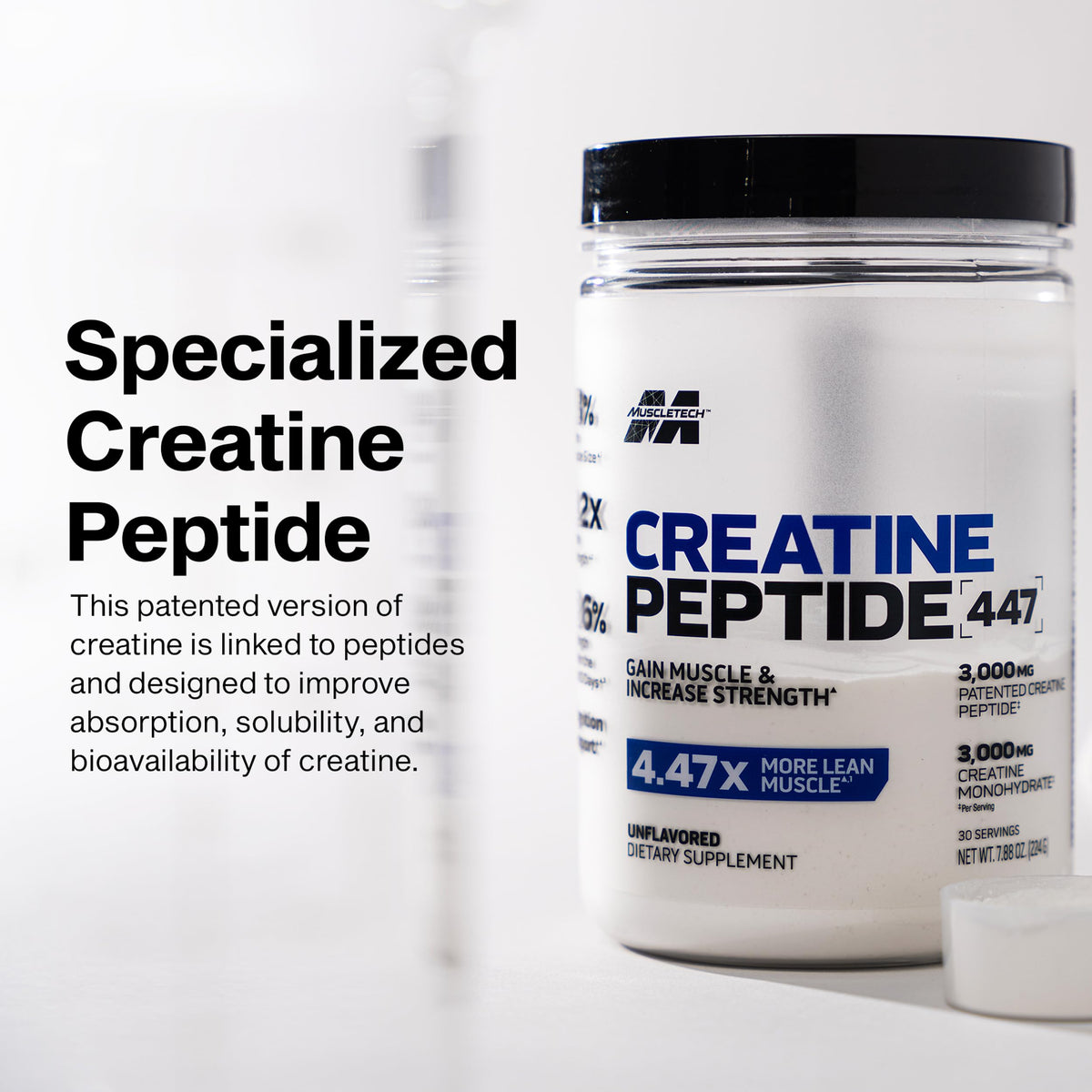 MuscleTech Creatine Peptide Powder - 3000mg of Creatine Monohydrate
