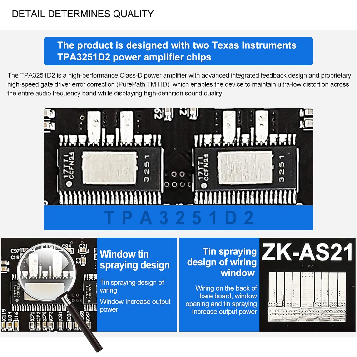 Buy now Bluetooth Power Amplifier Board Stereo - HiFi 2.1 Channel 2X220W+350W Bluetooth 5.1 16-32V Digital Power Audio Amplifier Module Subwoofer Control with AUX/Bluetooth/USB Flash Drive (ZK-AS21) at indiglob india
