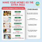 Decorably 1,000 Christian Stickers for Kids Bulk