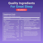 MoonBrew Strawberry Sleep + Vitamin Gummies - 8 Essential Vitamins & Minerals, Natural Magnesium Calming Aid, Melatonin-Free, 25-Pack (100 Gummies)