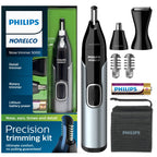 Norelco Philips Nose Trimmer 5000 for Nose, Ears, Eyebrows & Details | Protective Guard System, Dual-Sided Steel Blades, Eyebrow Combs, Rotary & Detail Trimmer, Washable, AA Battery, NT5600/62