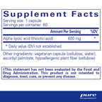 Pure Encapsulations Alpha Lipoic Acid 600 mg, 60 Capsules | ALA Supplement for Liver Support, Antioxidants, Nerve Health, Cardiovascular Health and Carbohydrate Support*